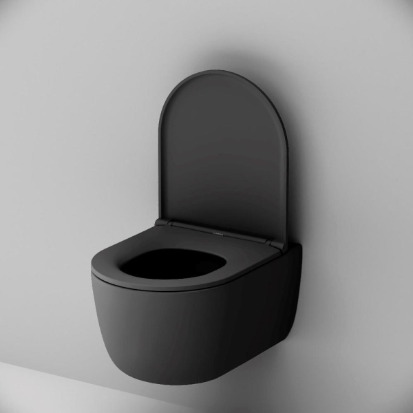 Унитаз подвесной безободковый с сиденьем микролифт, матовый Damixa Sirius, DX86C1700MBSC