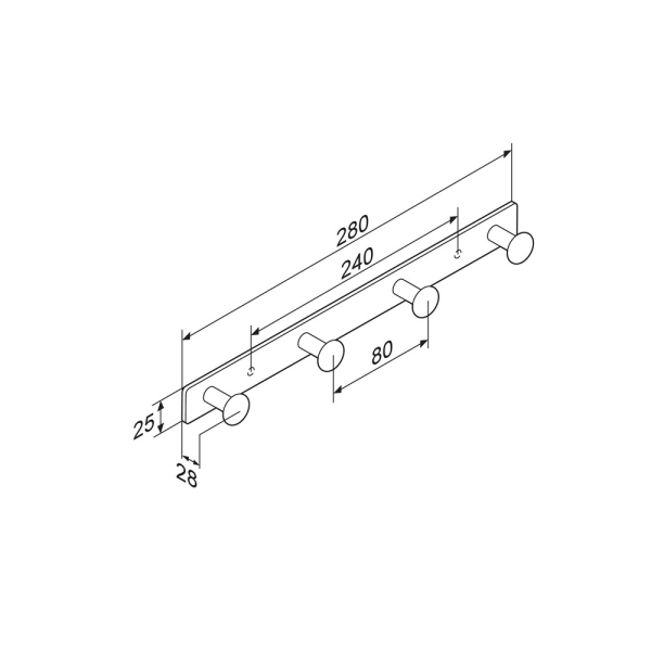 Набор крючков для полотенец Damixa Jupiter, DA7735900