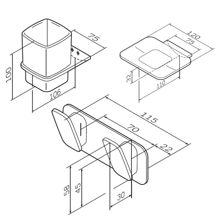 Набор аксессуаров для зоны красоты AM.PM Inspire V2.0, AK50B0703W