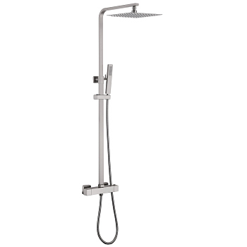 Душевая стойка ABBER Daheim AF8260SPL с термостатом без излива, сатин