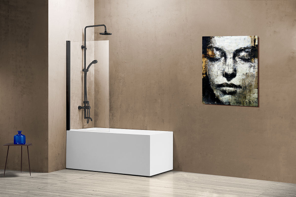 Душевая шторка на ванну Vincea VSB-11800CLB, 800*1400, черный, стекло прозрачное Душевая шторка на ванну Vincea VSB-11800CLB, 800*1400, черный, стекло прозрачное