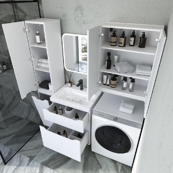 Тумба без раковины Style Line напольная "Марелла 60" (2 ящ.) белый матовый, PLUS, СС-00002395