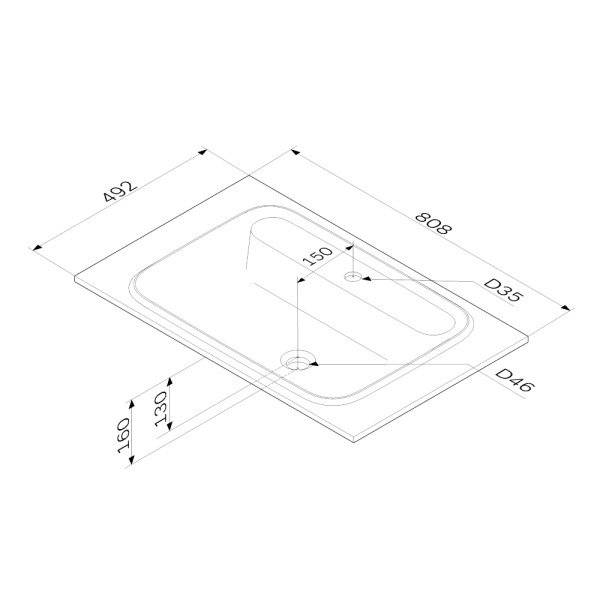 Раковина мебельная, 80 см AM.PM Func, M8FWPC0800WM