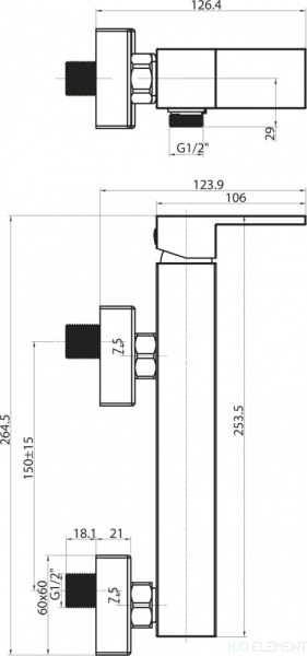 Смеситель для душа BelBagno Magna MAG-ESDM-CRM
