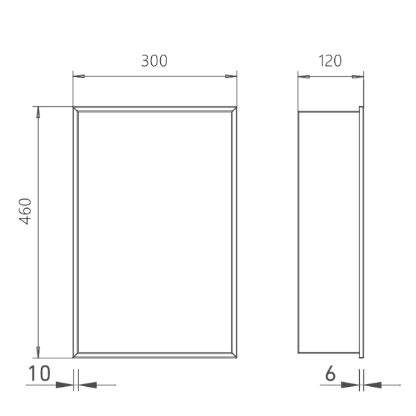 Скрытая настенная ниша из нержавеющей стали ABBER Nischen AN3001MB черная матовая