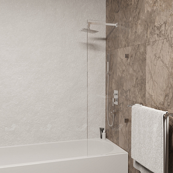 Шторка на ванну RGW SC-056-4, 3511056240-11, Хром, 40*150