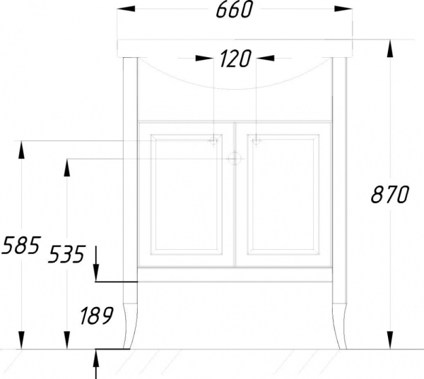 Тумба с раковиной Opadiris Мираж 65 светлый орех
