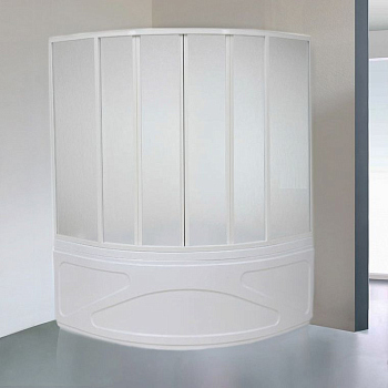 Шторка на ванну Bas Риола 6 ств., пластик