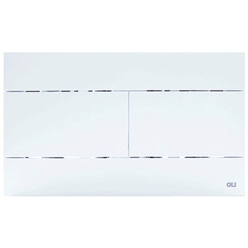 Панель механическая двойная OLI Slim, пластик белый