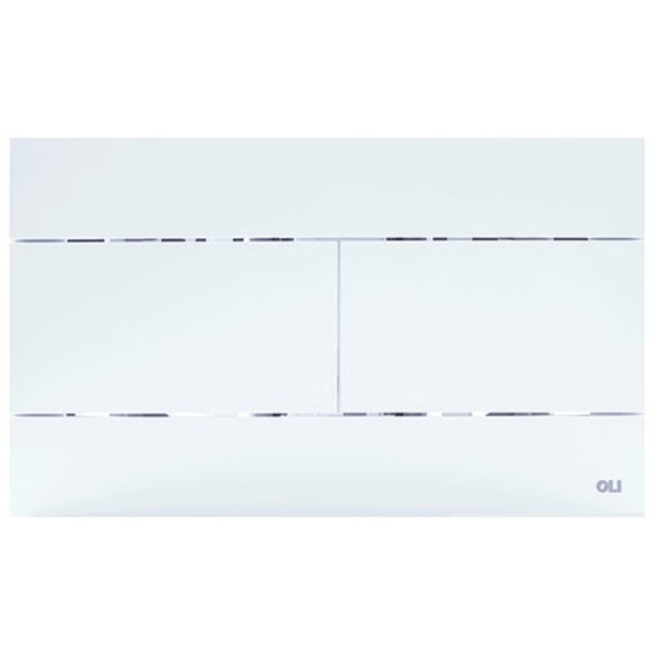 Панель механическая двойная OLI Slim, пластик белый