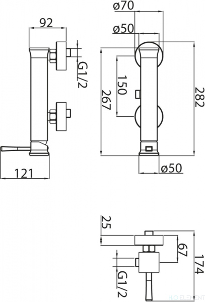 Смеситель BelBagno Mille MIL ESDM CRM для душа