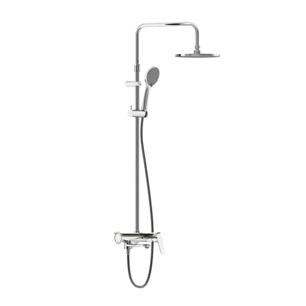 Душевая система с ванно-душевым смесителем-полкой Damixa Jupiter, 977730000