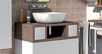 Тумба под раковину Акватон Интегро 100 (1A142301INH30) орех шпон