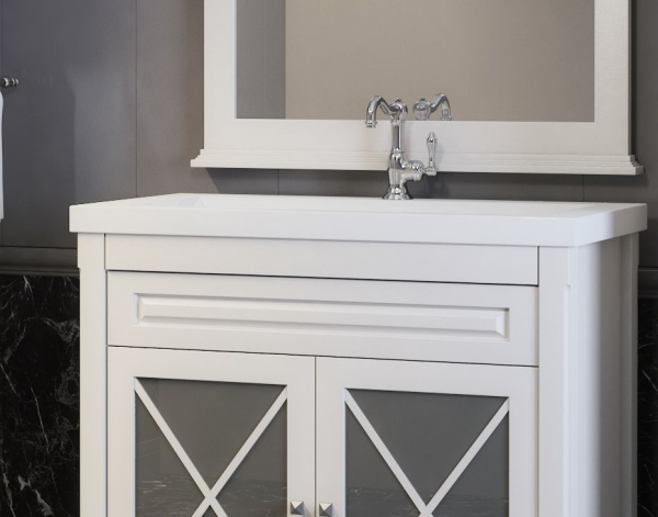 Тумба с раковиной Opadiris Палермо 90 белая матовая