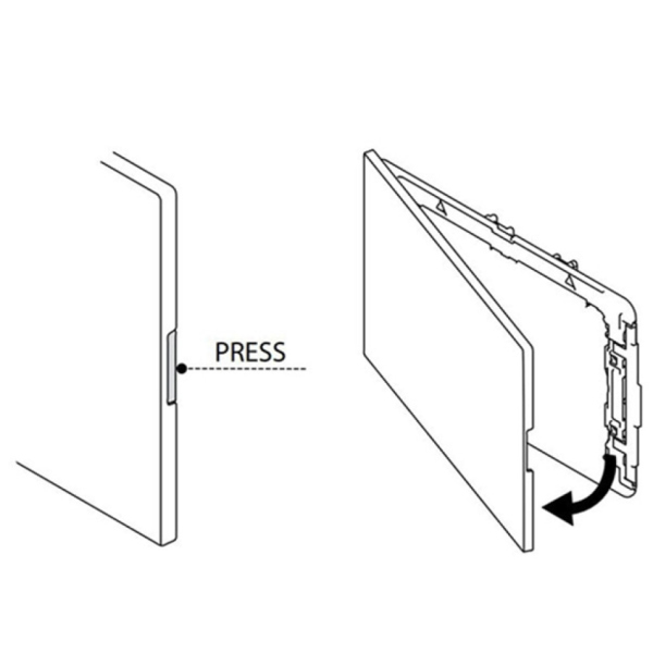 Панель механическая двойная OLI Globe, пластик soft-touch черный