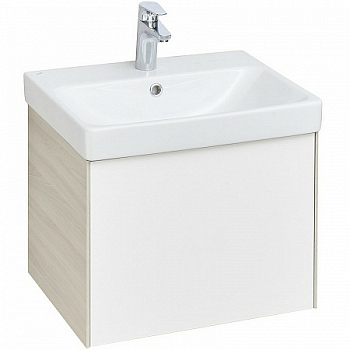 Тумба с раковиной Акватон Асти 55 1A2631K0AXD70 белый/ясень шимо