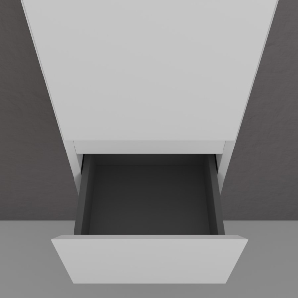 Пенал подвесной "Манхэттен" 36, ЭМАЛЬ 1 ящик PLUS белый матовый, ЛС-00002380