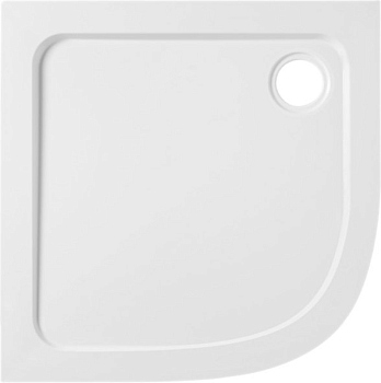 FLIGHT E62443-00 Акриловый душевой поддон, полукруглый 80x80x4 см, Белый