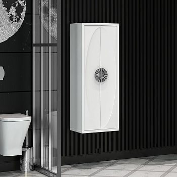 Пенал Opadiris Ибица, подвесной, цвет белый/хром, 00-00007284 Пенал Opadiris Ибица, подвесной, цвет белый/хром, 00-00007284