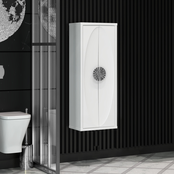 Пенал Opadiris Ибица, подвесной, цвет белый/хром, 00-00007284 Пенал Opadiris Ибица, подвесной, цвет белый/хром, 00-00007284