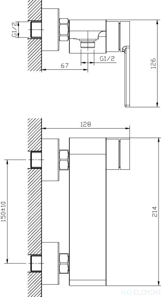 Смеситель 1 Orange Splito M36-200cr для душа