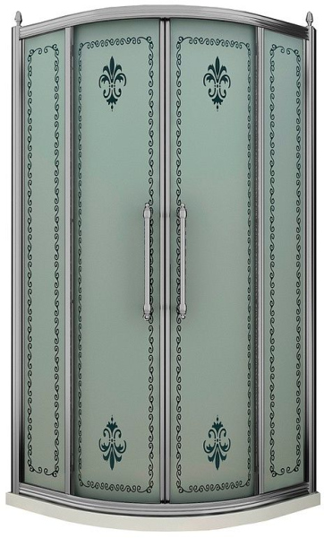 Душевой уголок Cezares Retro scorrevole R2 100 PP Cr