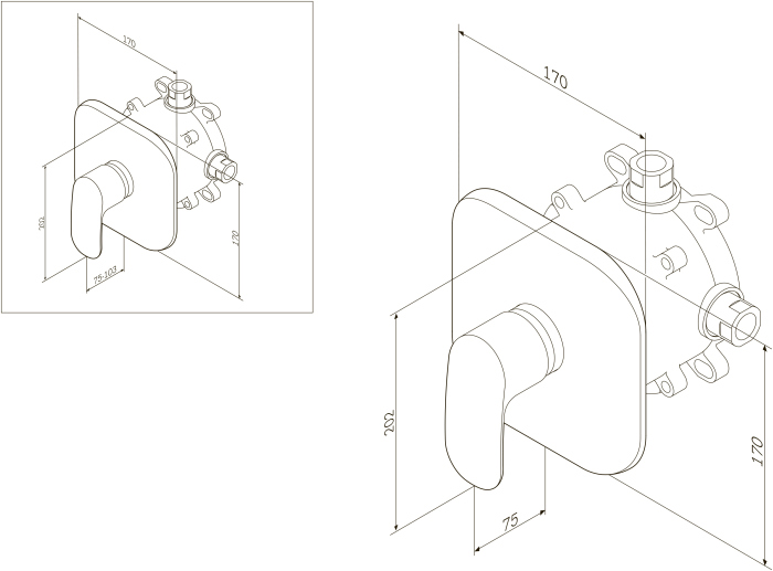 Смеситель AM.PM Sensation F3075000 для душа