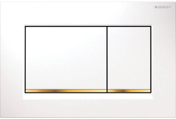 Кнопка смыва Geberit Sigma 30 115.883.KK.1 белый / золото