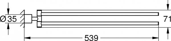 Полотенцедержатель Grohe Atrio New 40308DC3 суперсталь