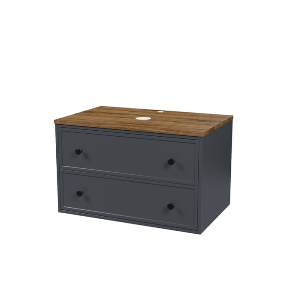 Тумба без раковины подвесная со столешницей МДФ, 80 см IDDIS Torr темно-серый (TOR80DMi95K)