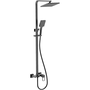 Смеситель с верхним душем черный IDDIS Bild (BILBL1Fi06)