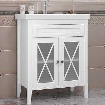 Тумба без раковины Opadiris Палермо 70, цвет белый (Раковина Opadiris FRAME 70), 00-00006720