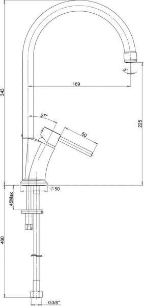 Смеситель Paini Monterosa MOCR550 для кухонной мойки