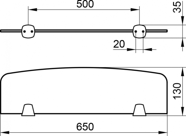 Держатель для полки Keuco City.2 02710 2 шт.