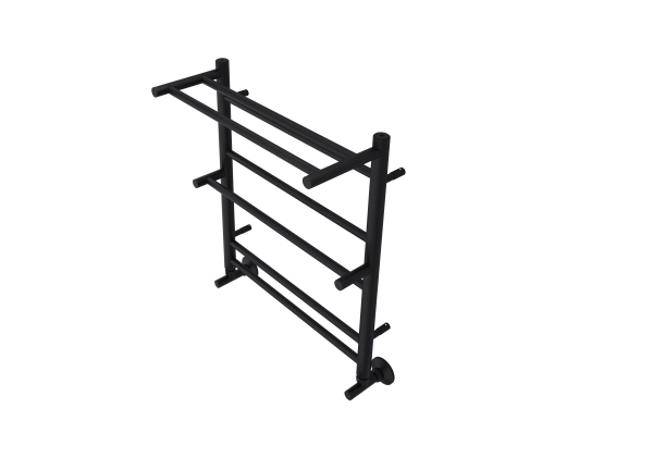 Полотенцесушитель водяной Aquatek (Акватек) Альфа П7 500х600 мм, с полкой, черный, AQ RRP0760BL