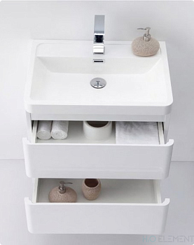 Belbagno База под раковину напольная с двумя выкатными ящиками, с доводчиками, ENERGIA-N-600-2C-PIA-