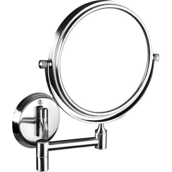 Косметическое зеркало без подсветки хром матовый ?133