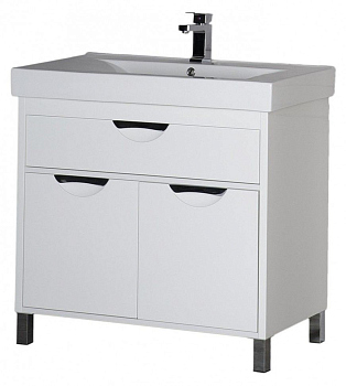 Тумбы Акванет Гретта 90 цв.белый ящ. 2 дв. (179206)