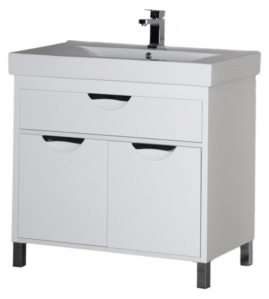 Тумбы Акванет Гретта 90 цв.белый ящ. 2 дв. (179206)