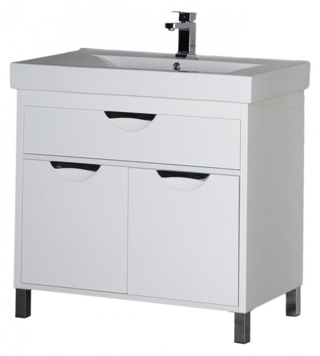 Тумбы Акванет Гретта 90 цв.белый ящ. 2 дв. (179206)