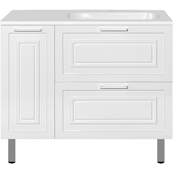 Тумба под раковину Style Line Альба 90 R Люкс Plus ЛС-000010054 Белая