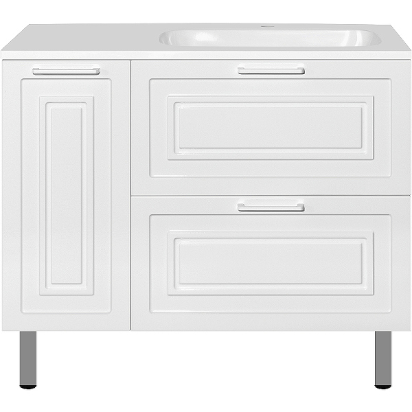 Тумба под раковину Style Line Альба 90 R Люкс Plus ЛС-000010054 Белая