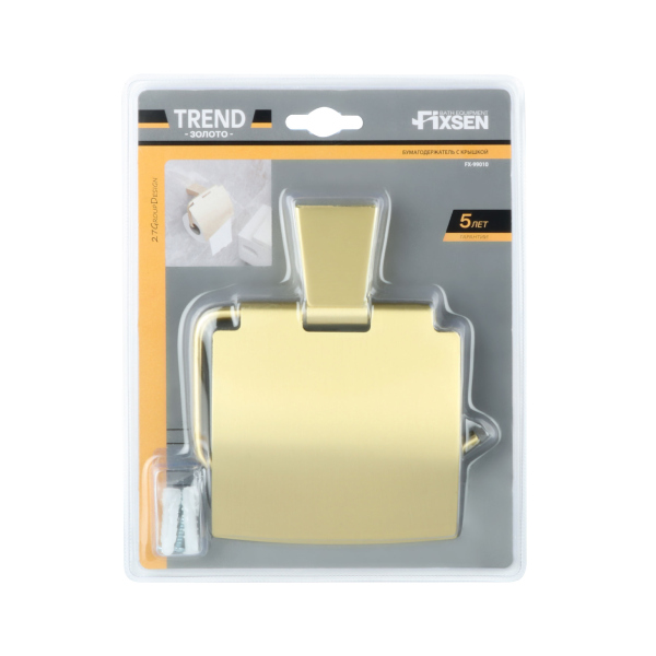 Бумагодержатель FIXSEN TREND GOLD с крышкой (FX-99010) Бумагодержатель FIXSEN TREND GOLD с крышкой (FX-99010)