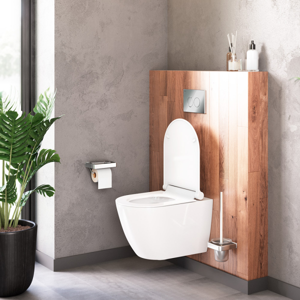 Унитаз подвесной без ободка с сиденьем микролифт Damixa Apollo, DX22C1700SC