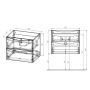 Тумба с раковиной Vincea Mia 600 подвесная, 2 выкатных ящика soft close, G.White, VMC-2MC600GW+VBS-13960