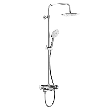 Душевая система с ванно-душевым термостатическим смесителем-полкой Damixa Jupiter, 977760000