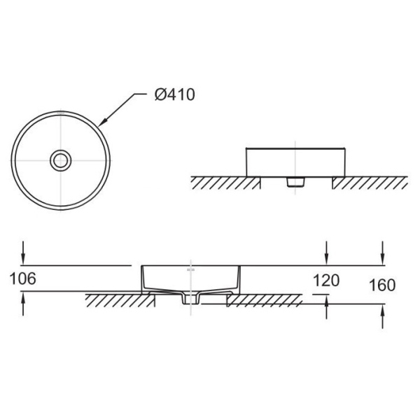 Раковина накладная ABBER Bequem AC2118 белая
