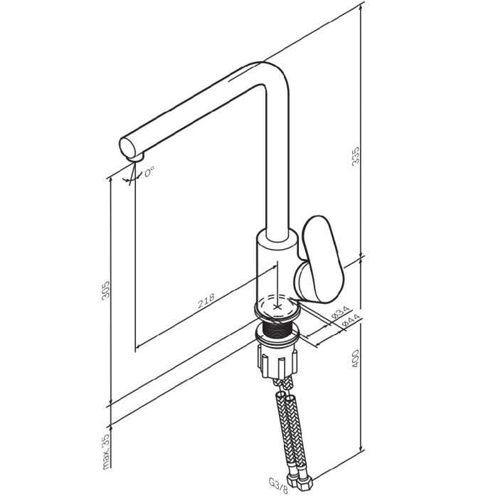 Смеситель для кухни AM.PM Like, F8005022
