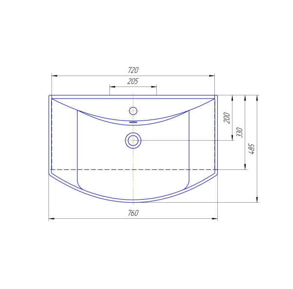 Раковина Opadiris Стиль 750, 4620008197470