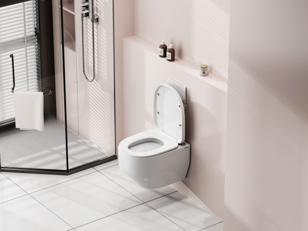 Унитаз ABBER Rechteck AC1218 подвесной белый, безободковый, смыв торнадо и струйный смыв